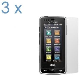 Durable Clear Reusable LCD Screen Protector -3 Pack for Verizon LG Versa VX-9600 Cell Phone