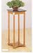 Oak Finish Grenn Marble Top Plant Stand