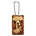 Brown Alpaca - Llama Wood Wooden Rectangle Key Chain