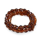 Glass Beads, Elastic Brown Elastic Bracelet Crafting Hope Elastic Bracelet [Brown]