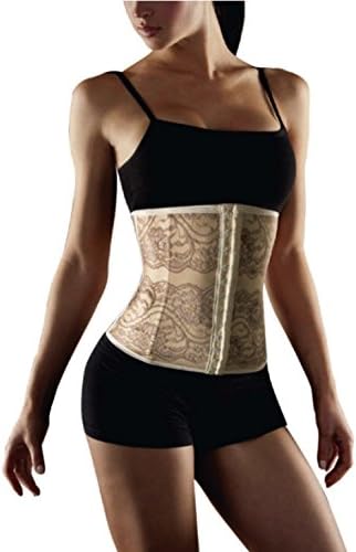 Ninel Conde Women's Waist Trainer Corset - Workout Waist Cincher Beige (Large)