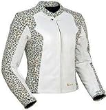 TOURMASTER/CORTECH LNX WOMENS LEATHER MOTORCYCLE JACKET LEOPARD/W PLUS-16