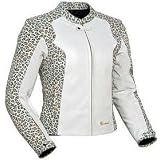 TOURMASTER CORTECH LNX WOMENS LEATHER MOTORCYCLE JACKET LEOPARD WHITE at Tour Master
