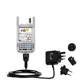 Gomadic for the PalmOne palm Treo 300 - International Wall / AC Charger for the PalmOne Treo 300 - Gomadic Brand w/ TipExchange Technology