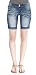 Angels Jeans Juniors Double Buttons Denim Cuffed Bermuda