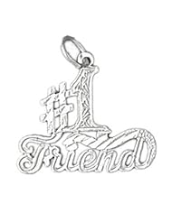 Clevereves 14K White Gold Best Friend Pendant 10 - Gram(s)