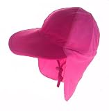 Bright Bots UPF50+ Australian Legionnaires Sun Hat Bright Pink/Pink size Medium (approx 12-24m)