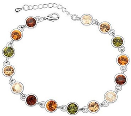 Mondaynoon Swarovski Elements Crystal Bracelets for Women the Flowing Starlight
