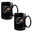 Philadelphia Flyers 2pc Black Ceramic Mug Set - Primary Logo NHL Hockey