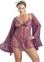 Plus Size Lingerie - Lace Babydoll & Coat Set!