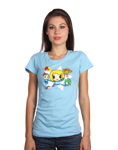 Tokidoki X Marvel Fantastic Four Juniors / Women's Baby Blue T-shirt