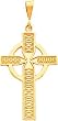 14K Gold Celtic Cross Pendant