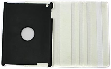 iPad 2 3 4 Case, iPad Case ,PEAEA 360 Degree Rotating Stand Case Cover with Auto Sleep / Wake Fnction for Apple iPad 2/3/4 white + Premium Toughened Glass Screen Protector