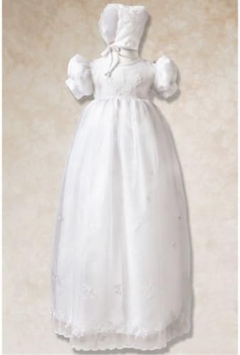 Corrine Company Baby Girls Size 3-6M White Cross Long Christening Gown