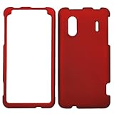GTMax Red Hard Rubberized Snap On Case for Sprint HTC EVO Design 4G (Kingdo ....