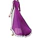 Ashlen Women's Lace Adornment Long Sleeve Muslim Abayas Maxi Long Dress Purple XL