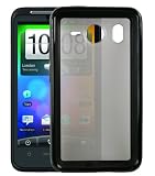 mumbi Tasche Protector Case HTC Desire HD Hülle – Rückseite mit Milchglaseffekt – BLACK