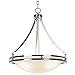 AF Lighting 617600 Contemporary Lighting Collection Chandelier, Brushed Nickel, 16-5/8-Inch W by 23-1/2-Inch H