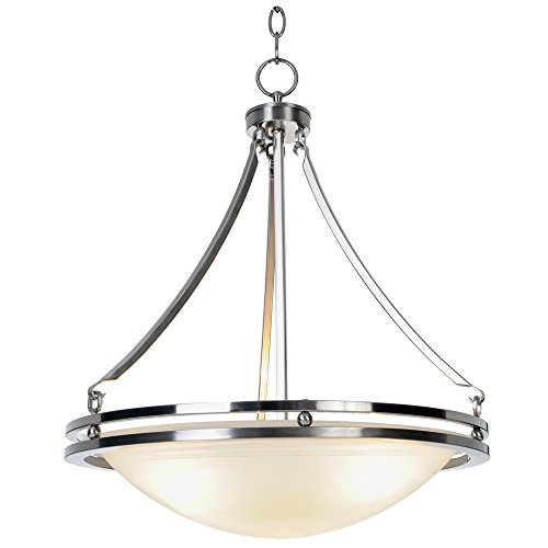 AF Lighting 617600 Contemporary Lighting Collection Chandelier, Brushed Nickel, 16-5/8-Inch W by 23-1/2-Inch H