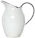 Stoneware Pottery Distressed Blue and White Large Pitcher 10"H, 112oz