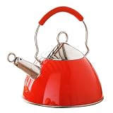 Premier Housewares - Bouilloire - Émail/acier inoxydable - Rouge - 1,7 L (Import Grande Bretagne)