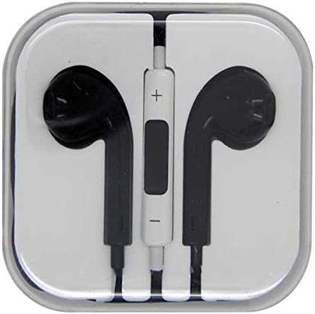 Black Color Stereo Bass Headphoneearbuds Earpods with Mic and Remote Earphone Headphone Compatible with Iphone , Ipad, Ipod [Type V]