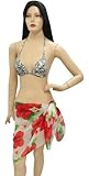 Marvelous Flower Print Sarong Sheer Beach Half Pareo Wrap Xmas Christmas Gift
