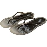 MLB Chicago White Sox Ladies Slogan Jelly Flip Flops - Black (Large)