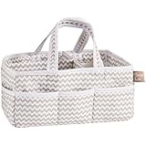 Trend Lab Dove Gray Chevron Storage Caddy, White