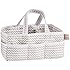 Trend Lab Dove Gray Chevron Storage Caddy, White