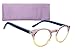 Women's Round Two Tone Reading Glasses with Bamboo Temples