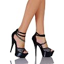 AMBER-101 Micro Fiber Platform With Rhinestone Vamp And Studded