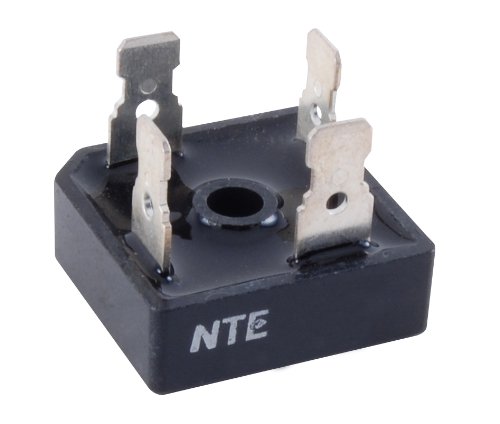 NTE Electronics NTE5340 Silicon Bridge Rectifier, Single Phase, 40 Amps Average Forward Current, 200V Peak Reverse Voltage