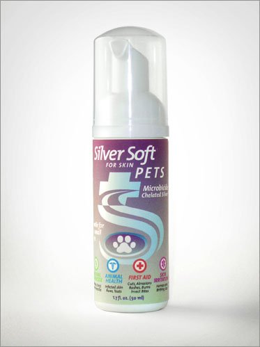 SilverSoft Pets Antiseptic Foam - Dog - Cat - Bird - Pet Care for Ears - Paws - Tails - Hot Spots - Wounds - Itch & Flea