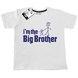 Dirty Fingers – I’m the Big Brother – Baby & Toddler T-shirt 24-36 months, White: baby clothes 24 months girls