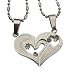 Lovers /Couple Heart Pendant Set, Stainless Steel