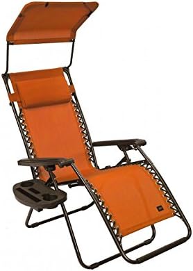 Gravity Free Recliner w/ Canopy &amp; Tray Color: Terracotta