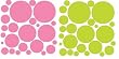 72 Wall Polka Dots Pink and Green Peel and Stick Stickers