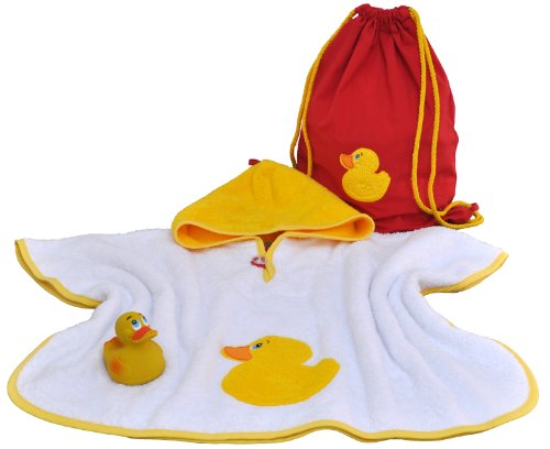 Smithy F113010 Geschenkset Quietscheente Classic, Badeponcho mit Badeente im Turnbeutel Preisvergleich