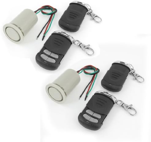 2 Pcs Electronic Motorcycle Alarm + 4 Pcs Lobster Clasp Remote Control Key