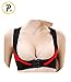 Presadee® Women's Hunchback Posture Shape Corrector Upper Shoulder With Push Up Bra Chest Support (S/M, Black)