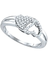 0.18CTW DIAMOND HEART RING