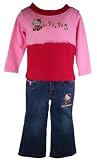 Hello Kitty Toddler Girls Two Color Top and Denim Pant Set