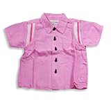 Gold Rush Outfitters - Girls Short Sleeve Bowling Shirt, Bubble Gum Pink
