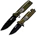 MTECH USA Rangers Fixed Blade and Folder Combo Knife Set Green/Black