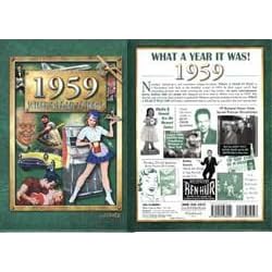 1959 What a Year It Was Book - Nostalgic 50th Wedding Anniversary or 50th Birthday Gift