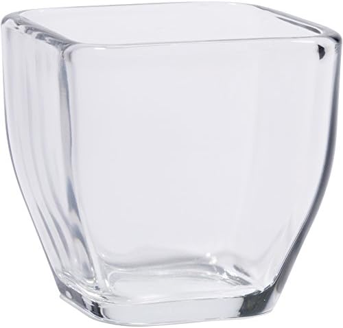 10 oz Clear Square Glass Candle Jars - Case of 12