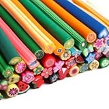 Z'Luxe 50 PC 3D Designs Nail Art Nailart Manicure Fimo Canes Sticks Rods Stickers Gel Tips