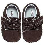 Pediped Ethan Baby/ Toddler Suede Shoes Dark Chocolate Brown