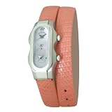 Philip Stein Teslar Womens Rose Lizard Strap Mother of Pearl Dial Dual Time Watch 4-F-MOP-ZWRO by Philip Stein